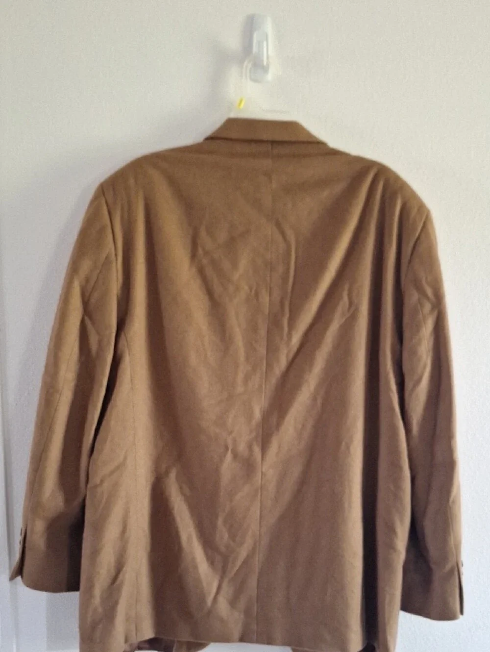 Men's Camel Brown Single-Breasted Blazer